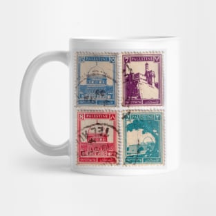 Four Palestine Stamps, 1935, hi res Mug